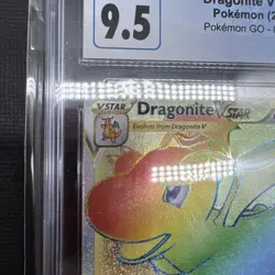 CGC 9.5 Gem Mint Dragonite VSTAR 081/078 Rainbow Rare Full Art Holo Pokemon Go - Image 4