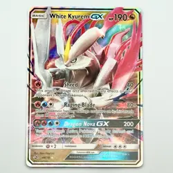 White Kyurem GX 48/70 Near Mint Pokemon Sun Moon Dragon Majesty Holo Ultra Rare - Image 1
