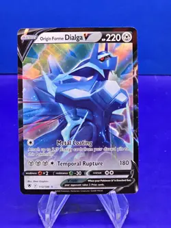 Origin Forme Dialga v 113/189 Astral Radiance Ultra Rare Pokemon TCG - Image 1