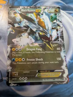 Pokemon TCG Black Kyurem-EX Boundaries Crossed 101/149 Holo Holo Rare EX NM - Image 1