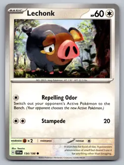 Pokemon TCG SV01: Scarlet & Violet Base Set Lechonk 154/198 - Image 1