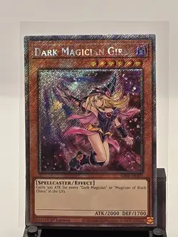 Yugioh Dark Magician Girl 7th Art RA04-EN107 Platinum Secret Rare 1st Edition NM - Image 1