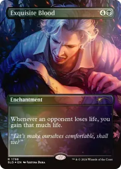 Light Play, English MTG Foil Exquisite Blood - Rainbow Foil Secret Lair Drop Ser - Image 1