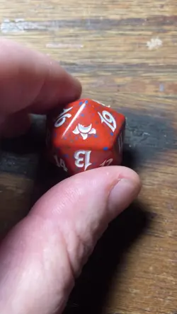 Eventide Spindown Life Counter D20 Dice MTG Magic: the Gathering RED Die - Image 2