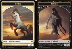 1x MTG - Horse \ Zombie Token #10/20 (Crested Sunmare) - Hour of Devastation - Image 1
