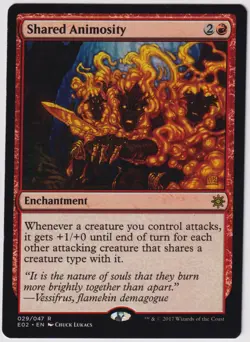 MTG 1X Shared Animosity X1 Explorers of Ixalan Magic - LP - Image 1
