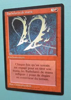 MTG Magic the Gathering FBB MANABARBS FRENCH VLP/EX Revised Edition Rare 1994! - Image 2