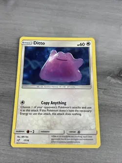 Ditto 17/18 Detective Pikachu Holo Rare Holo Pokemon TCG HP - Image 1