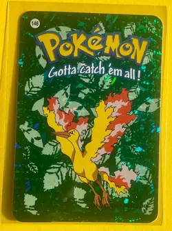 MOLTRES Pokemon Pocket Monsters Japanese Vending Prism Sticker LP HOLO FOIL - Image 1