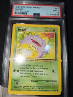 1999 FRENCH SMOGO (KOFFING) 1ST EDITION BASE SET 51/102 PSA 9 MINT POKEMON WOTC - Image 1