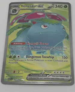 Pokemon Venusaur EX Holo Ultra Rare TCG Card 182/165 Scarlet & Violet 151 - Image 1