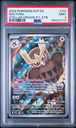 Pokemon Noctowl 141 Pokemon Center Stamped Black Star Promo Graded PSA 9 (A) - Image 1