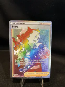 Piers 078/073 Rainbow Full Art Champion's Path Pokemon TCG NM/MINT - Image 1