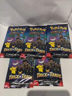Pokemon Booster Trick Or Trade 2024 5 X Packs Of 3 Cards. New And Unopened - Image 1