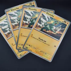 x4 Electrike - 049/132 - Mega Evolution - Pokemon - NM/M English - Playset - Image 1