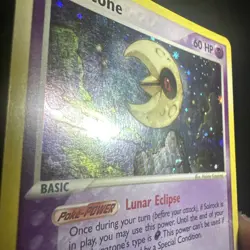 2003 Pokemon TCG - Lunatone EX Sandstorm Holo Rare 8/100 - LP - Image 3