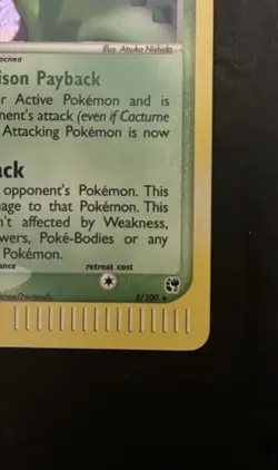 Pokemon TCG Cacturne Sandstorm 2/100 Holo Rare MP - Image 4