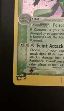 Pokemon TCG Cacturne Sandstorm 2/100 Holo Rare MP - Image 5