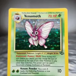 Venomoth 13/64 Holo Rare Jungle Set Pokemon Card TCG WOTC 1999 Unlimited LP - Image 2