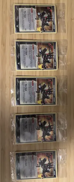 Pokemon TCG Greninja Gold Star SWSH144 Celebrations ETB Promo Sealed - Lot of 5 - Image 1