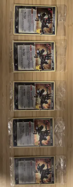 Pokemon TCG Greninja Gold Star SWSH144 Celebrations ETB Promo Sealed - Lot of 5 - Image 1