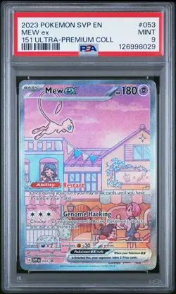 2023 POKEMON SVP EN-SV BLACK STAR PROMO 151 ULTRA-PREM COLL #053 MEW EX PSA 9 - Image 1