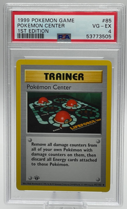 1999 POKEMON GAME #85 POKEMON CENTER 1ST EDITION BASE SET PSA 4 VG-EX - Image 1