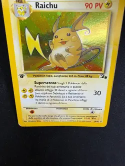 Pokemon Raichu 14/62 Fossil Rara Holo Prima Edizione Wizards ITA Carte Vintage - Image 3