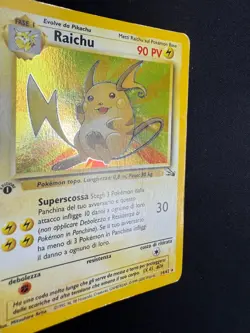 Pokemon Raichu 14/62 Fossil Rara Holo Prima Edizione Wizards ITA Carte Vintage - Image 5