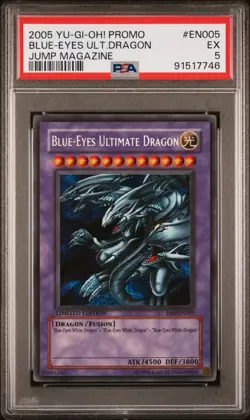 YuGiOh - Blue-Eyes Ultimate Dragon - JMP-EN005 Secret Rare (PSA 5) - Image 1