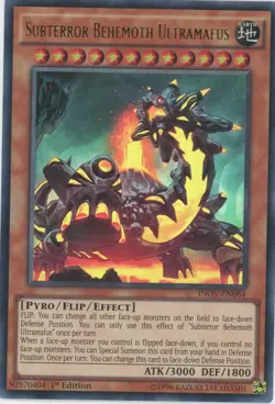 Yugioh Subterror Behemoth Ultramafus INOV-EN084 Ultra Rare 1st Ed NM - Image 1