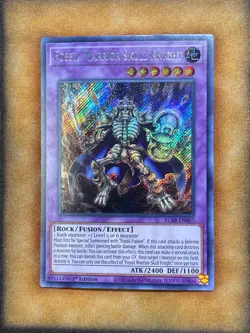 Yugioh Fossil Warrior Skull Knight BLAR-EN007 Secret Rare 1st Ed NM - Image 1