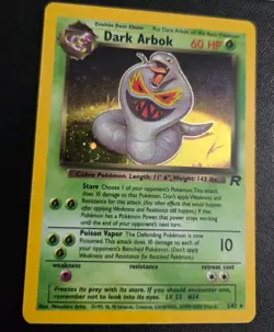 Pokemon Dark Arbok Holo Rare TCG Card 2/82 Unlimited Vintage WOTC NM - Image 1
