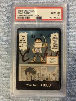 PSA 10 2023 DON!! Card DF01 Young Luffy Devil Fruits Col Vol. 1 One Piece POP 70 - Image 3