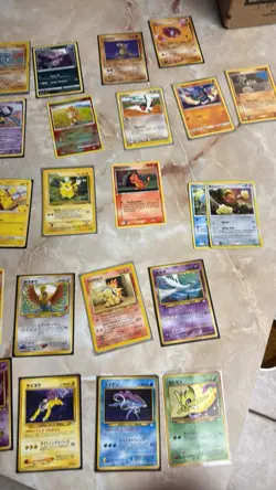 Vintage Pokemon Card Lot Of Over 150 Cards US And Japanese Fossil And More - Image 5