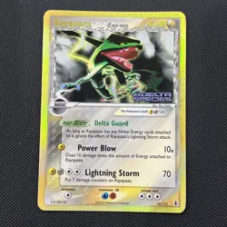 Rayquaza 13/113 Reverse Holo Stamped Rare EX Delta Species Pokemon Card LP - Image 1