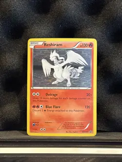 Reshiram BW004 2011 Black & White Black Star Promo Pokemon Card Holo Rare - LP - Image 1