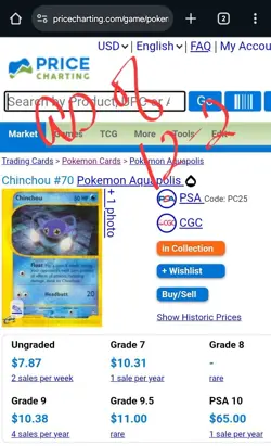 Chinchiu 70/147 Vintage Common Pokemon Aquapolis Set Collectible Card CCG - Image 2