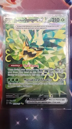 Pokemon TCG Teal Mask Ogerpon EX 211/167 Twilight Masquerade Holo Card - Image 2