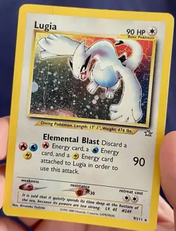 Lugia Neo Genesis Holo Rare Card 9/111 Unlimited Edition - MP - See Description - Image 1