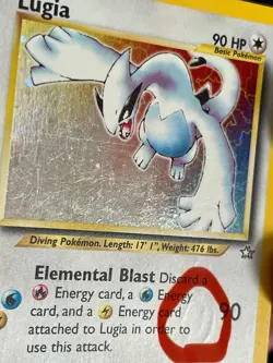 Lugia Neo Genesis Holo Rare Card 9/111 Unlimited Edition - MP - See Description - Image 2