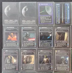 STAR WARS COLLECTIBLE CARD GAME DARK SIDE LOT DEATH STAR EXECUTOR JABBA - Image 3