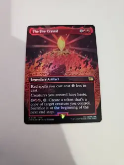 The Fire Crystal (Borderless) Final Fantasy Foil Magic The Gathering MTG - Image 1