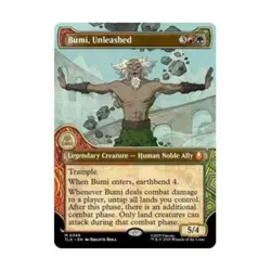 WOTC Avatar: The Last Airbender Bumi, Unleashed (Showcase) (MR) (Foil) NM - Image 1