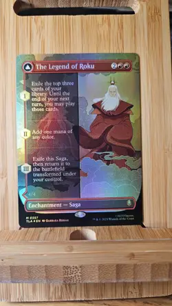 FOIL The Legend of Roku Borderless MTG TLA 0357 Mythic NM Last Airbender ATLA - Image 1