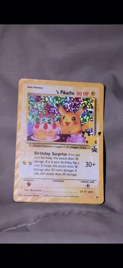 ‘s Pikachu Birthday 24 / 53 Holo Rare NM English Pokemon Celebrations Classic 25 - Image 1