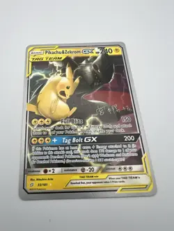 Pikachu & Zekrom GX #33/181 Pokemon World Championships Decks 2019 Nm Tag Team - Image 2