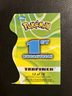 Pokemon Topps Die Cut Embossed Trapinch Great Condition Rare 13 of 18 - Image 2