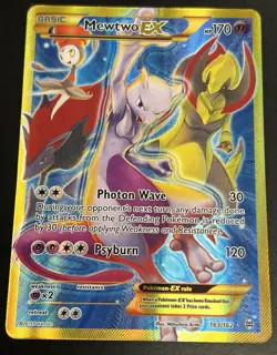 2015 POKEMON XY BREAKTHROUGH #163/162 MEWTWO EX SECRET RARE - Image 1