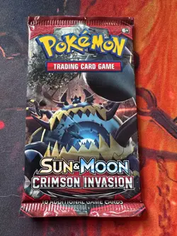 Pokemon Sun & Moon Crimson Invasion Booster Pack TCG Factory Sealed Guzzlord - Image 1